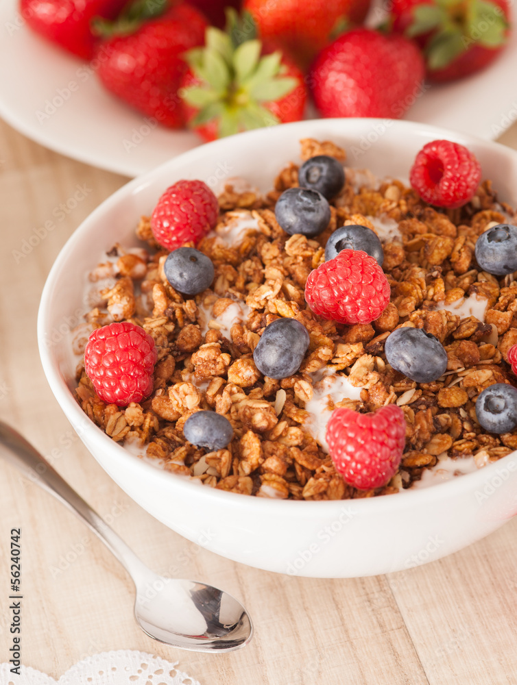 muesli with berries muesli with berries