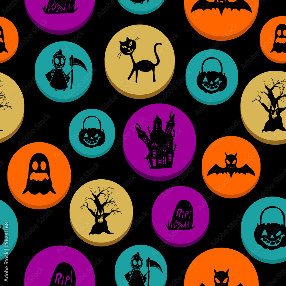 Happy Halloween elements seamless pattern background EPS10 file.
