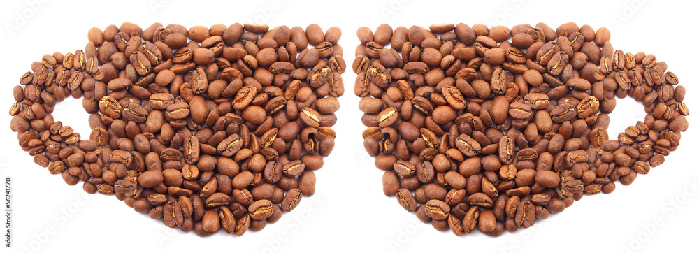 Abstract composition from coffee grains. Abstract composition from coffee grains.