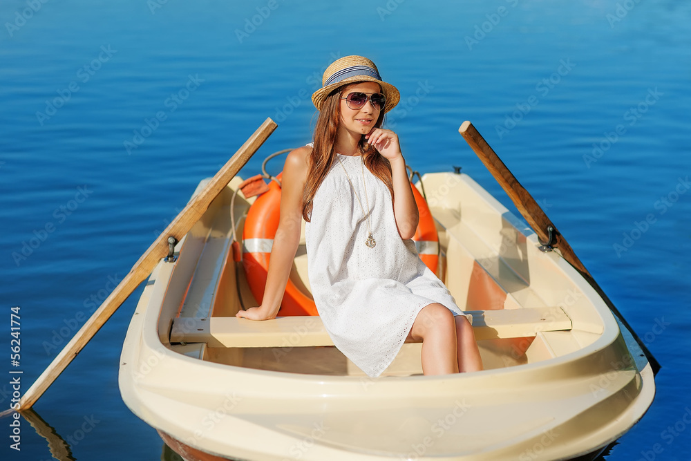 woman in boat