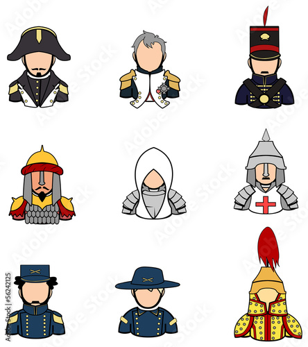 Ancient warrior icon collection set 1