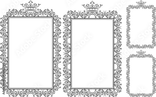 frame rectangular with crown
