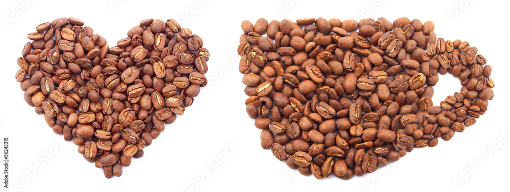 Concept from coffee grains Concept from coffee grains