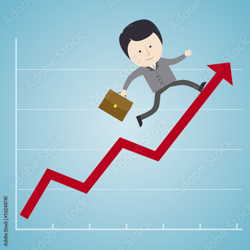 Business - Erfolg - Aufsteigen / Illustration