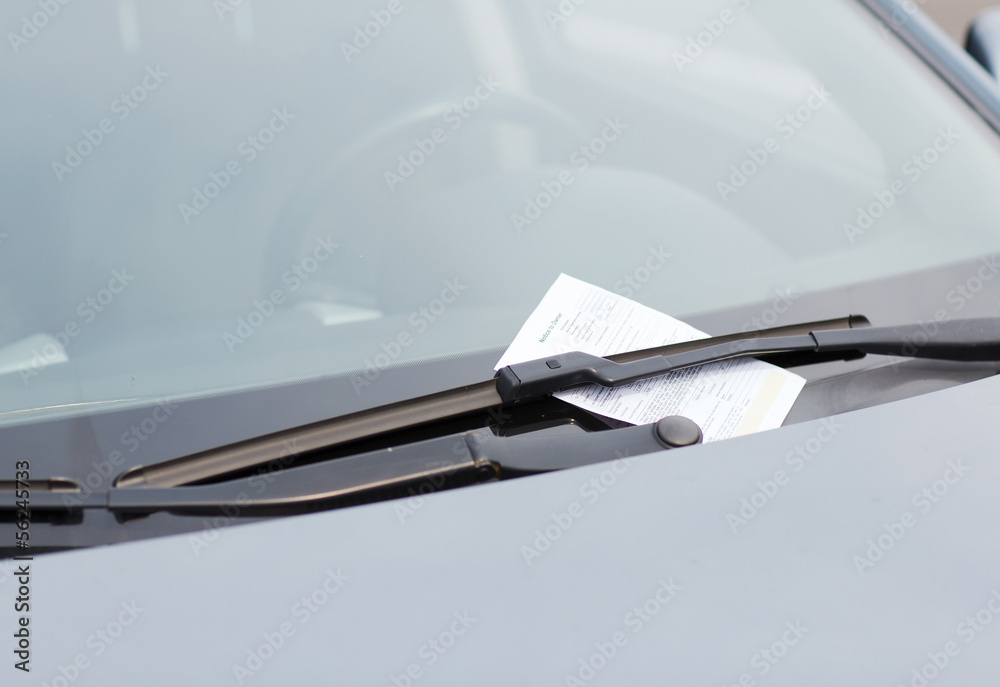 parking ticket on car windscreen parking ticket on car windscreen
