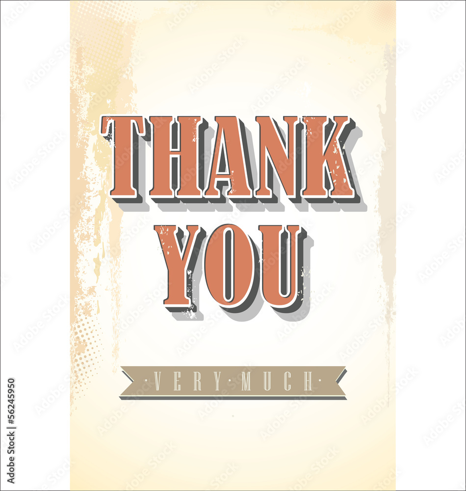 Thank you retro background Stock Vector | Adobe Stock