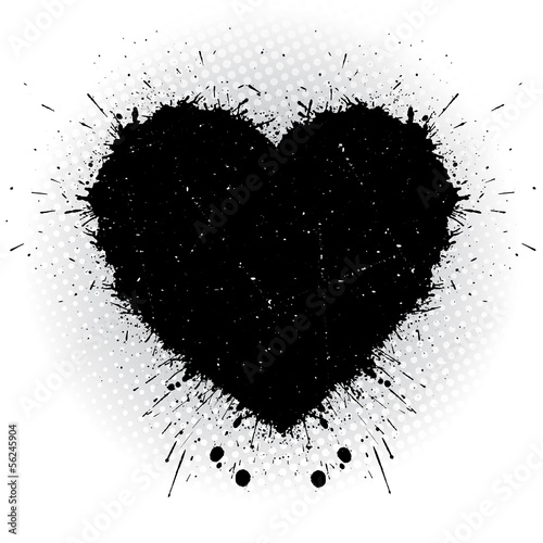 Black ink heart.