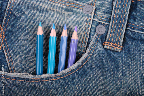 pencils on a pocket