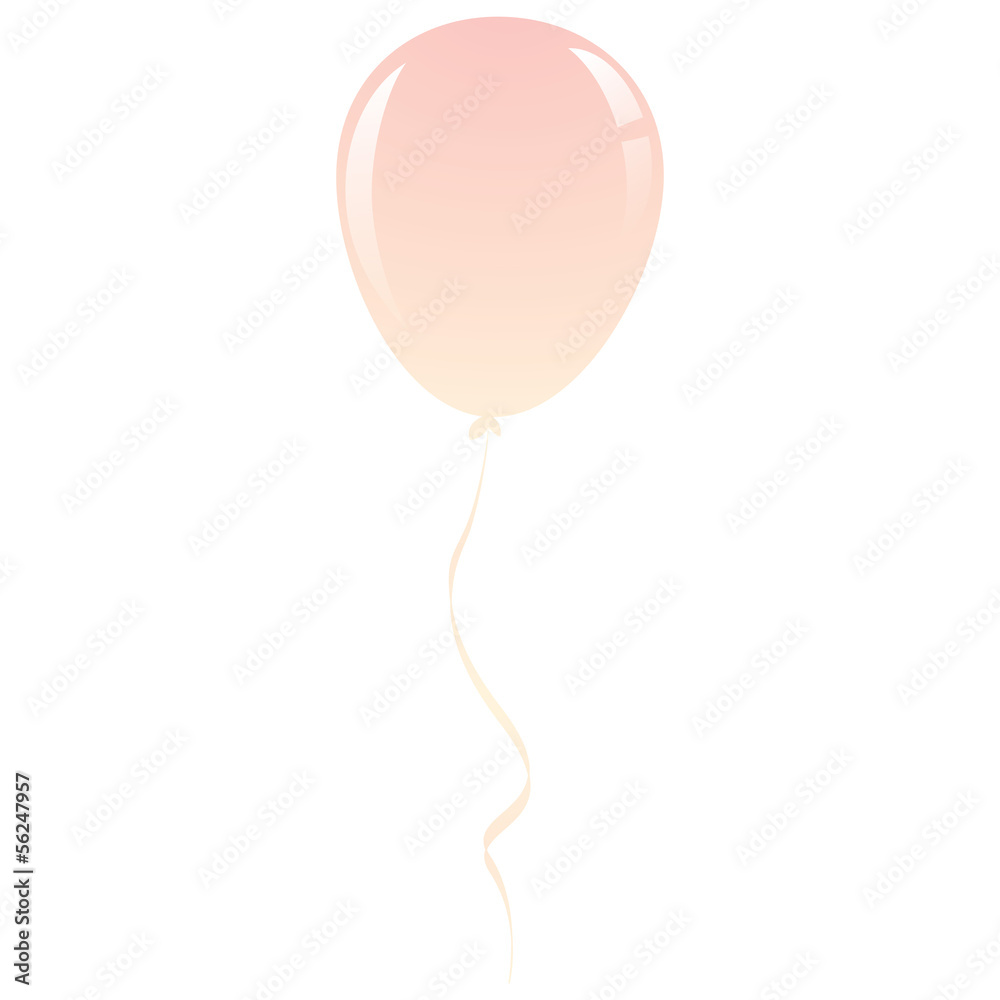 sweet pink princess balloon ribbon fantasy isolated vector sweet pink princess balloon ribbon fantasy isolated vector