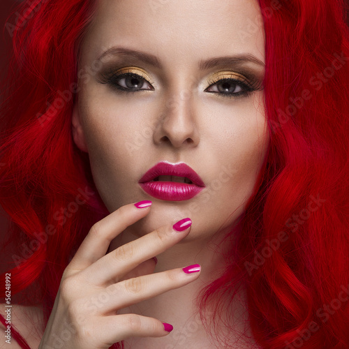 Beautiful Woman with Healthy Red Hair