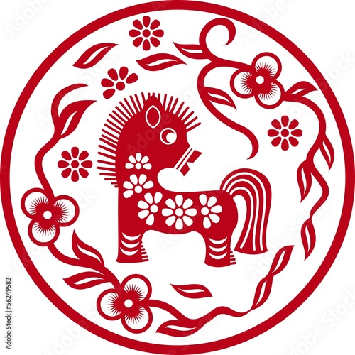 Chinese styled horse as symbol of year of 2014
