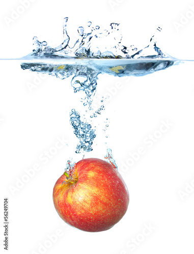 Juicy  apple and water splash
