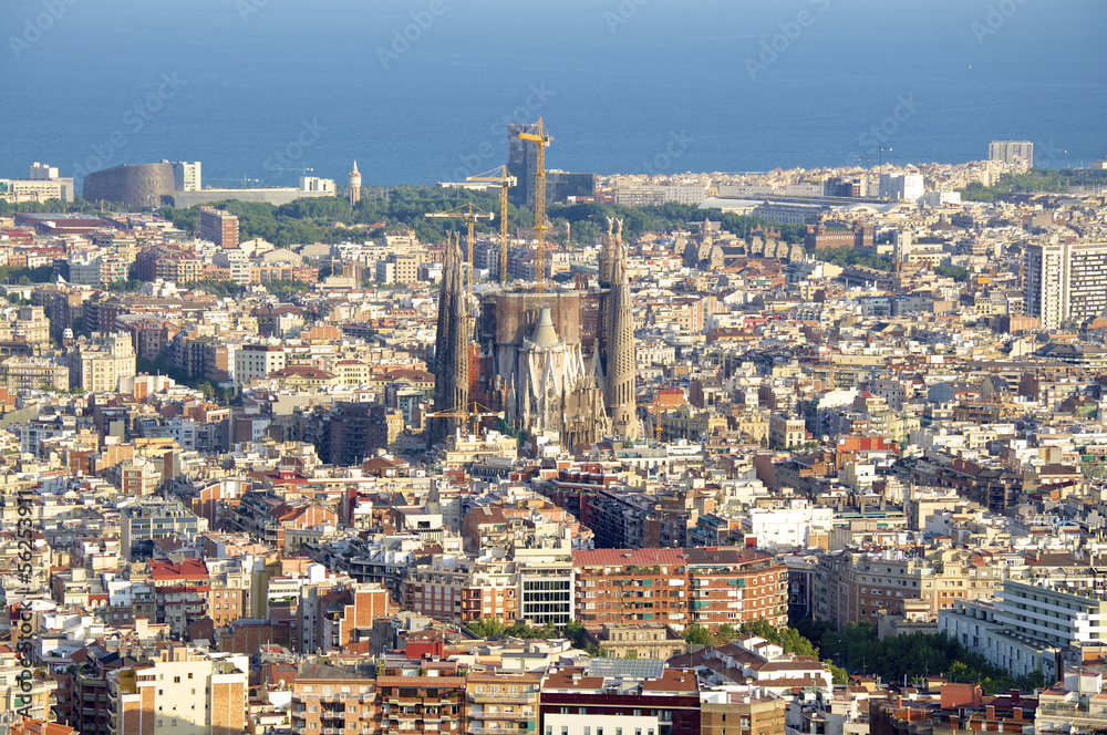 Blick auf die im Bau befindliche Sagrada Familia