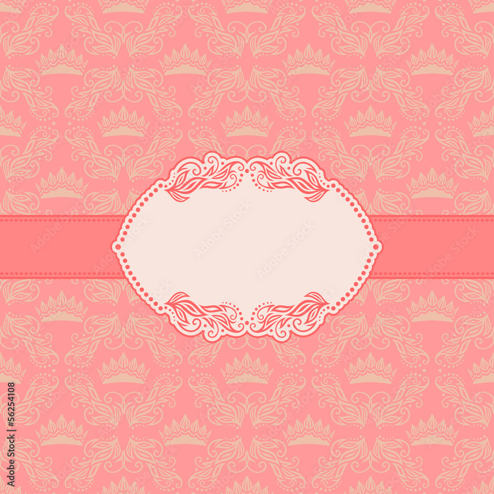 Template frame design for greeting card .