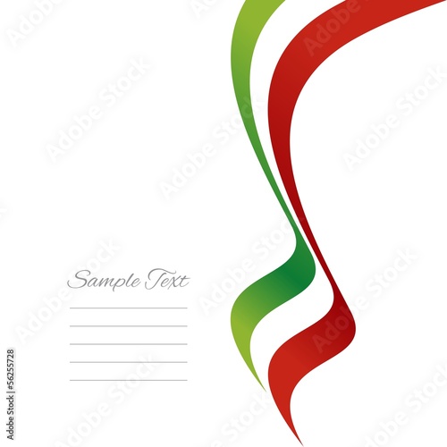 Italian right ribbon vector