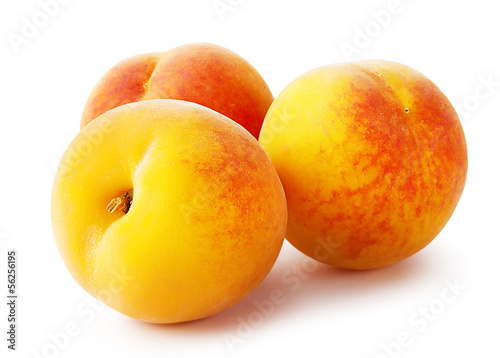 Three bright peach