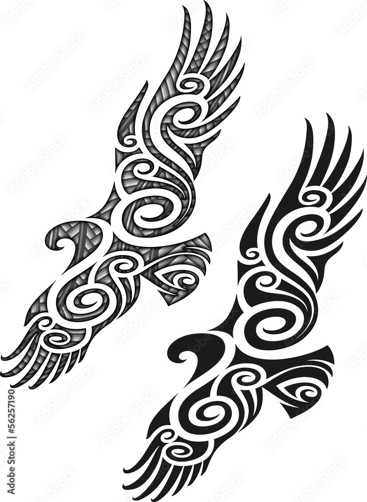Maori tattoo pattern - Eagle