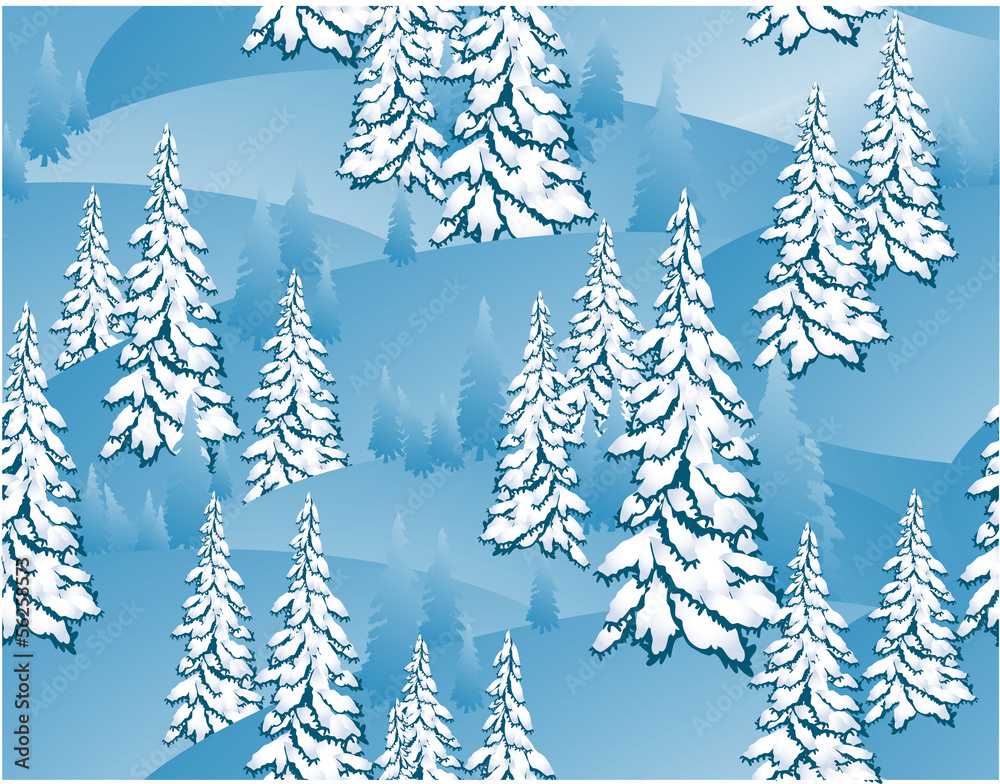Obraz premium Winter seamless. Vector.