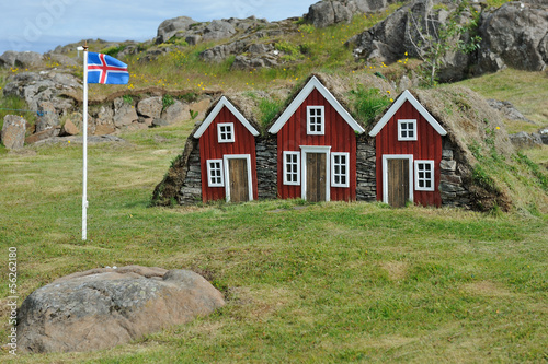Iceland - typical Fairy or Elf  little houses photo