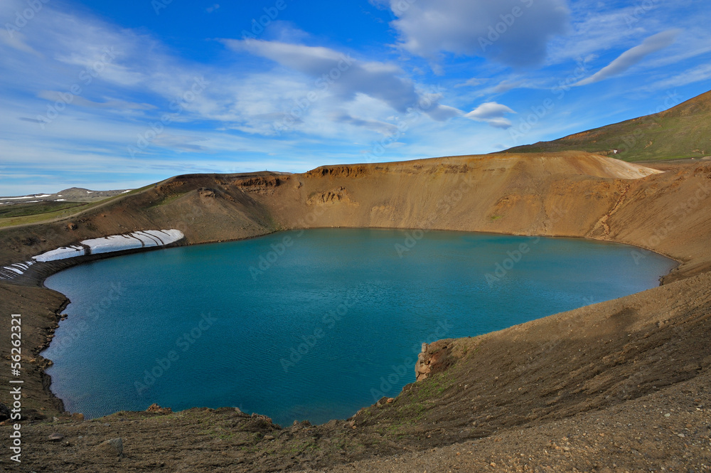 Iceland - Viti Krafla volcano lake in the caldera