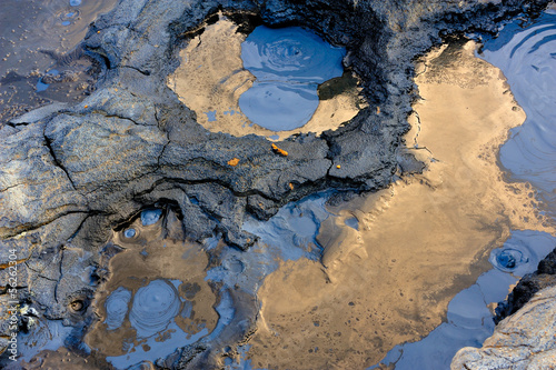 Iceland - colors of geothermal volcanic mudpools photo