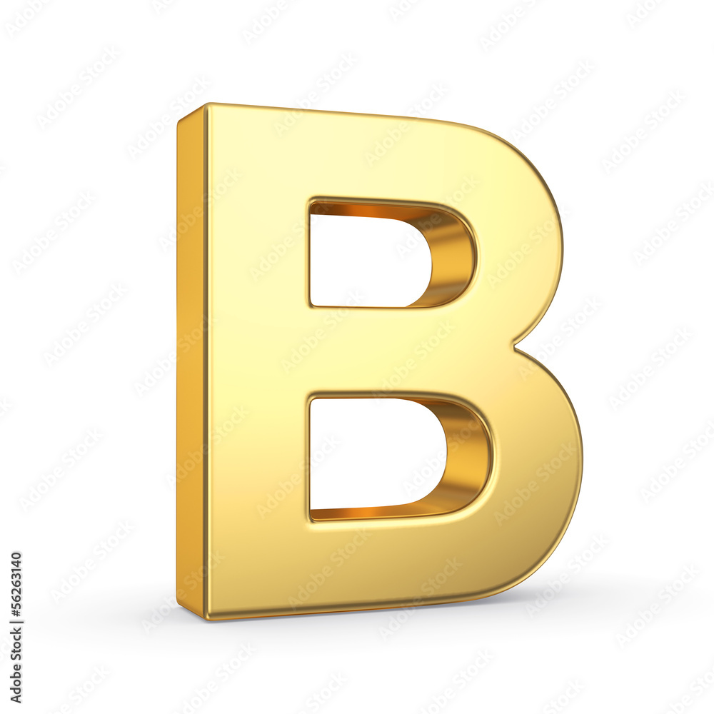 3D golden letter isolated with clipping path on white 3D golden letter isolated with clipping path on white
