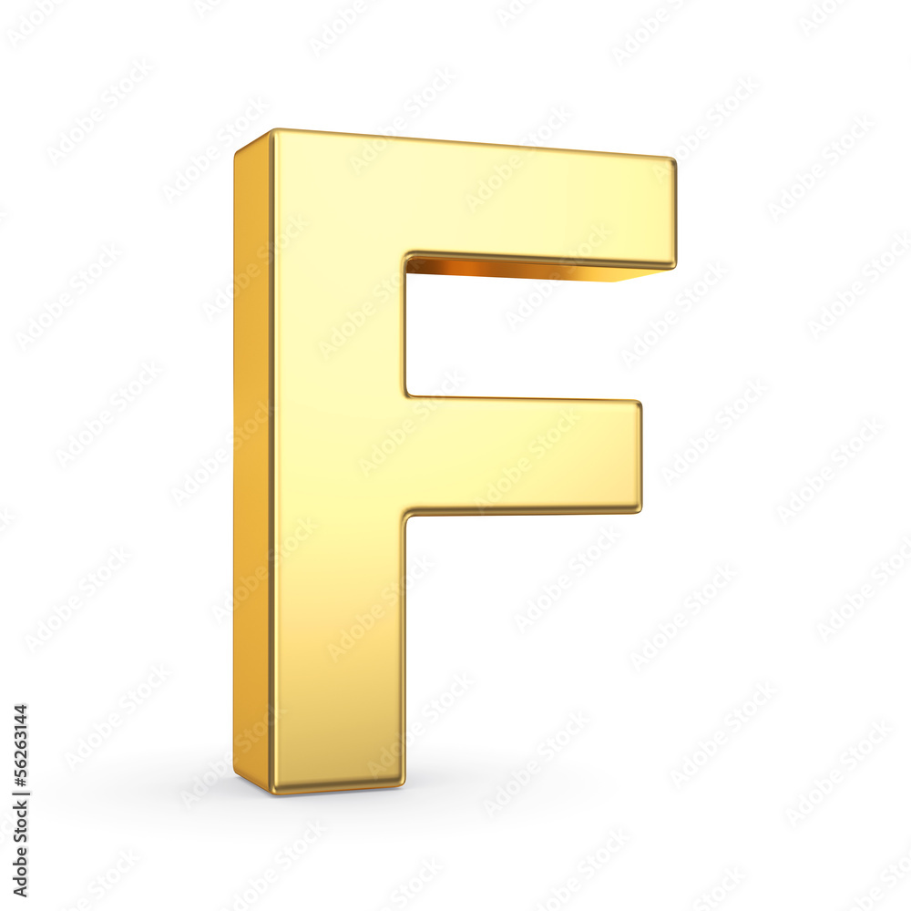 3D golden letter isolated with clipping path on white 3D golden letter isolated with clipping path on white