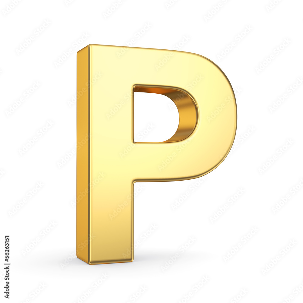 3D golden letter isolated with clipping path on white 3D golden letter isolated with clipping path on white