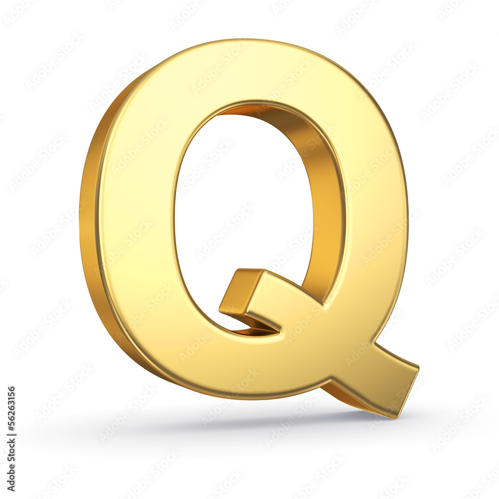 3D golden letter isolated with clipping path on white 3D golden letter isolated with clipping path on white