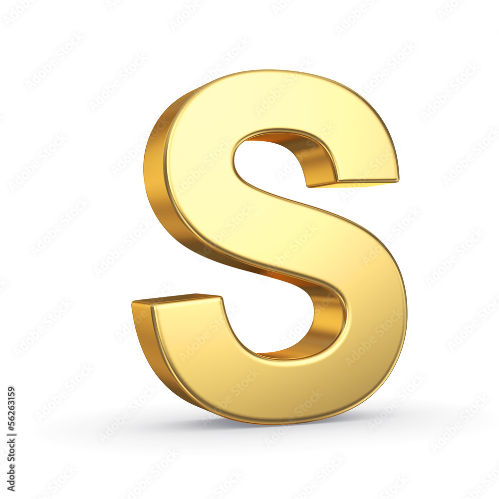 3D golden letter isolated with clipping path on white 3D golden letter isolated with clipping path on white