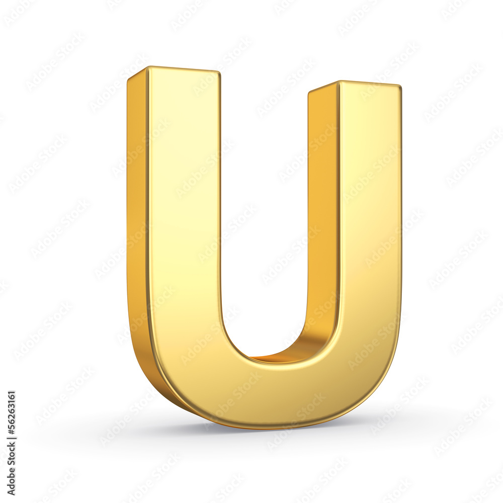 3D golden letter isolated with clipping path on white 3D golden letter isolated with clipping path on white