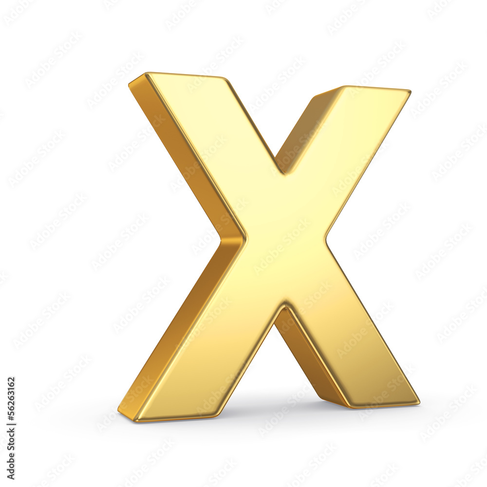 3D golden letter isolated with clipping path on white 3D golden letter isolated with clipping path on white