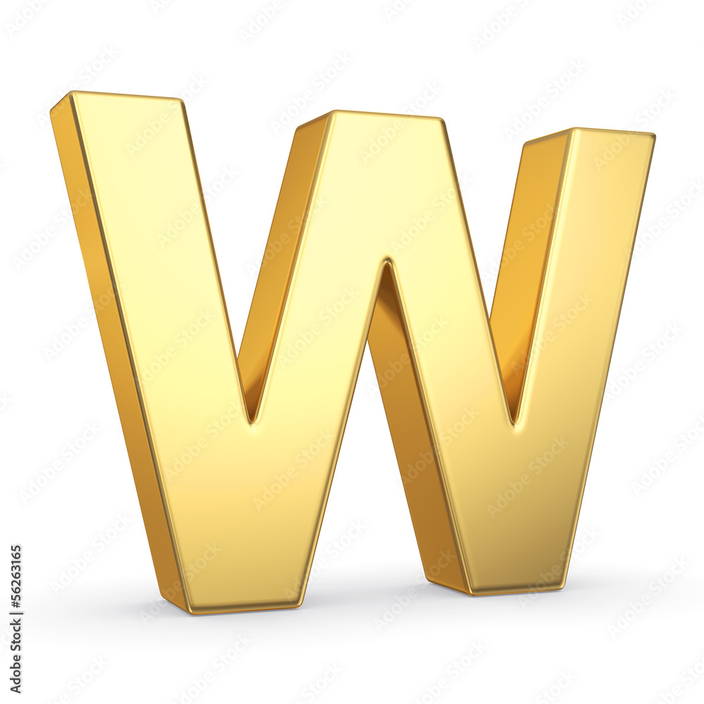 3D golden letter isolated with clipping path on white 3D golden letter isolated with clipping path on white