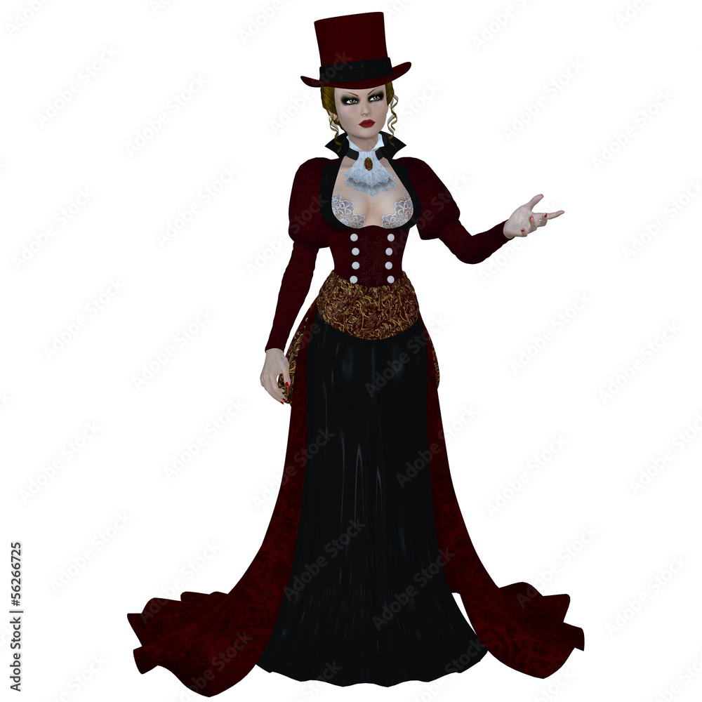 Vampire in vintage dress
