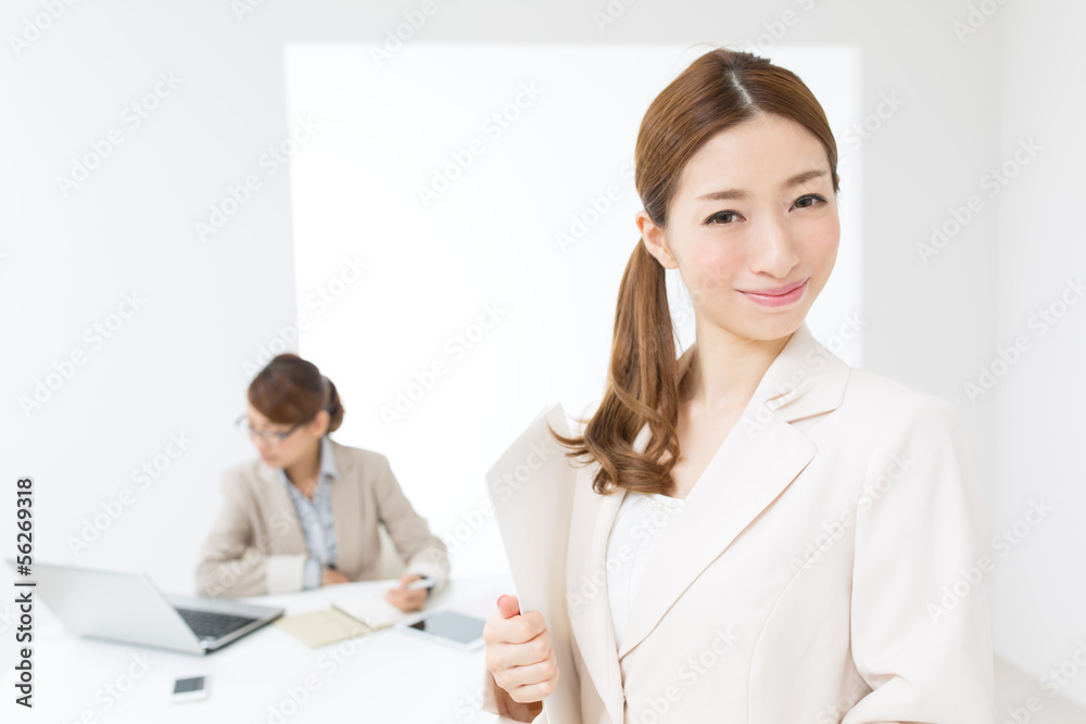 Beautiful asian businesswomen in the office Beautiful asian businesswomen in the office
