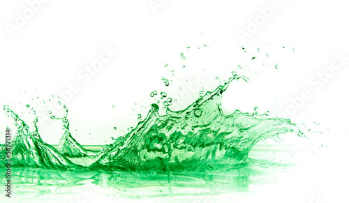 green liquid splash