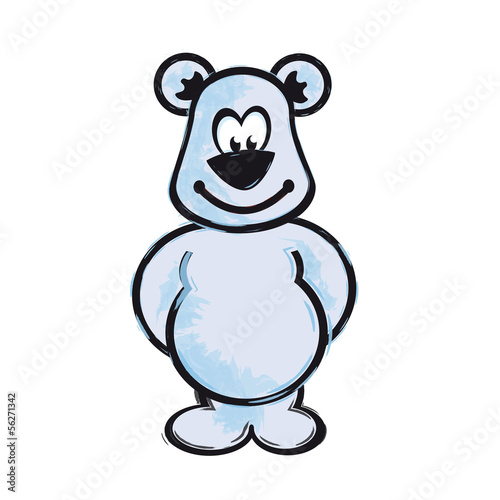 Eisbär lächelt steht freundlich AI EPS PDF