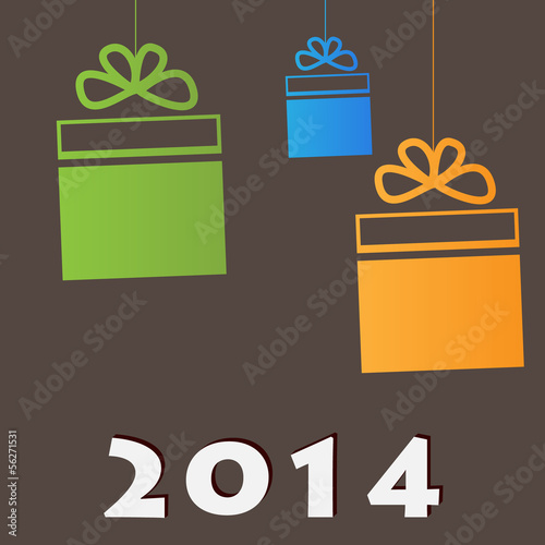 christmas design with presents on background
