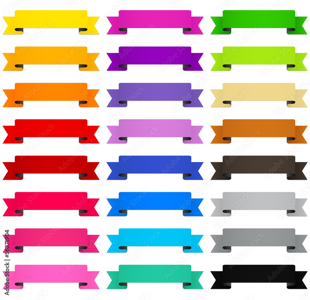 Collection of banners in each color, EPS 10