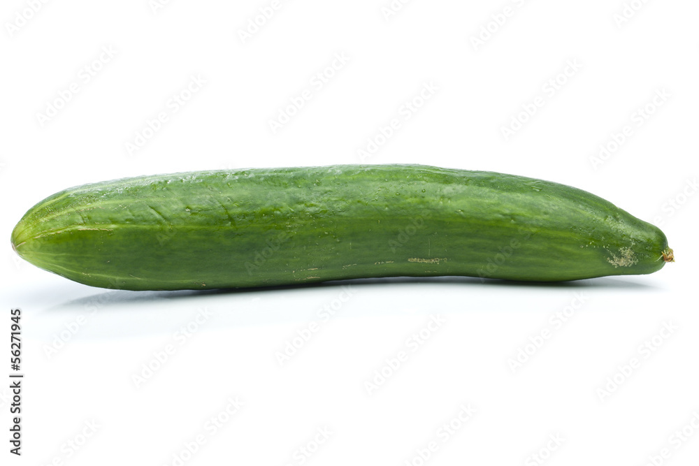 Green cucumber, isolated on white Green cucumber, isolated on white
