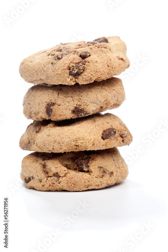 Stack of cholocate chip cookies