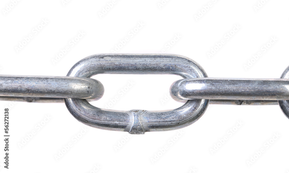Fototapeta premium Fragment of links a chain close up.