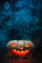 Smoking Halloween Pumpkin