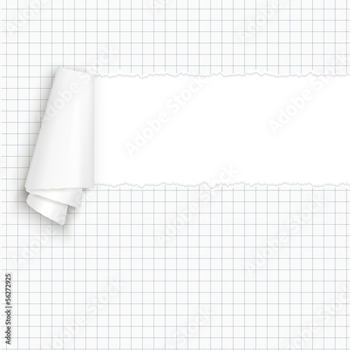 aufgerissenes Papier mit Textfreiraum