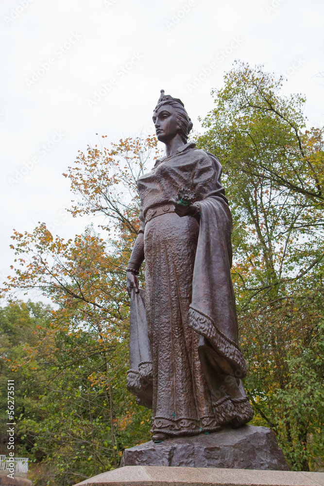 Monument of duchess Olga in Korosten, Ukraine