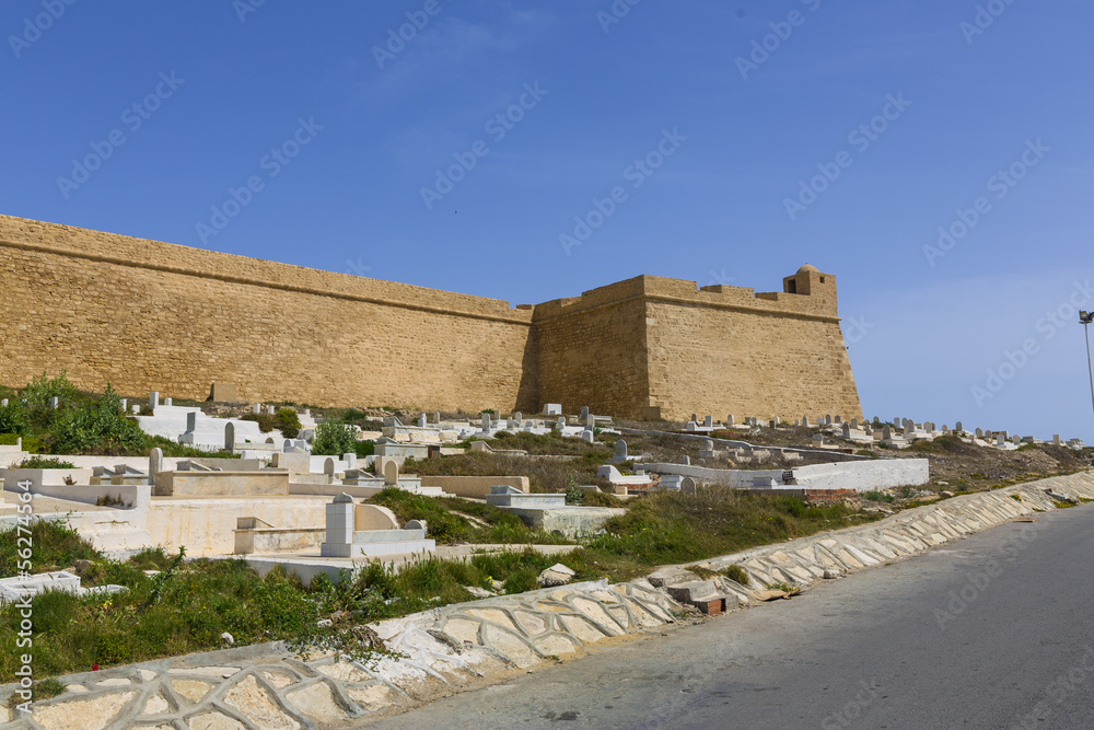 Old Fortess ruin in Mahdia Tunis