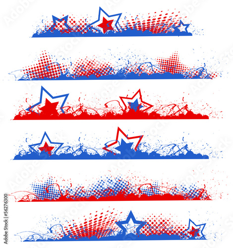 grunge edges - Patriotic USA theme Vector photo