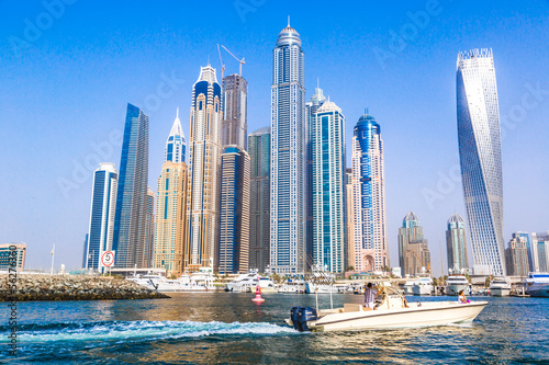Canvas Print Dubai Marina cityscape, UAE