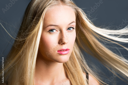 Beautiful girl with a long hair