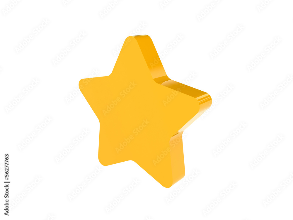 Star icon over white background. Concept 3D illustration. Star icon over white background. Concept 3D illustration.